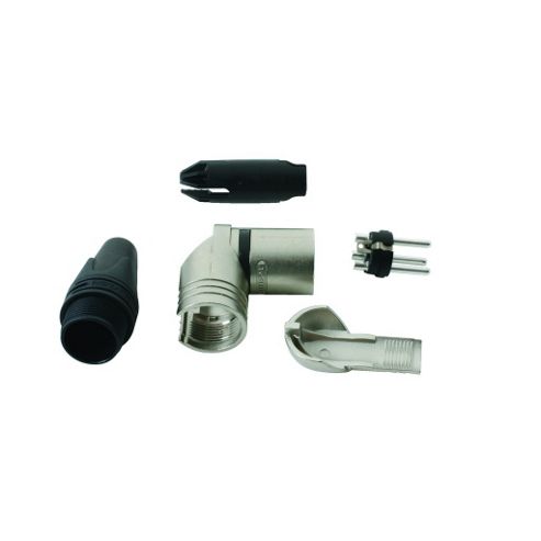 Image of Right Angled Xlr Male Silver