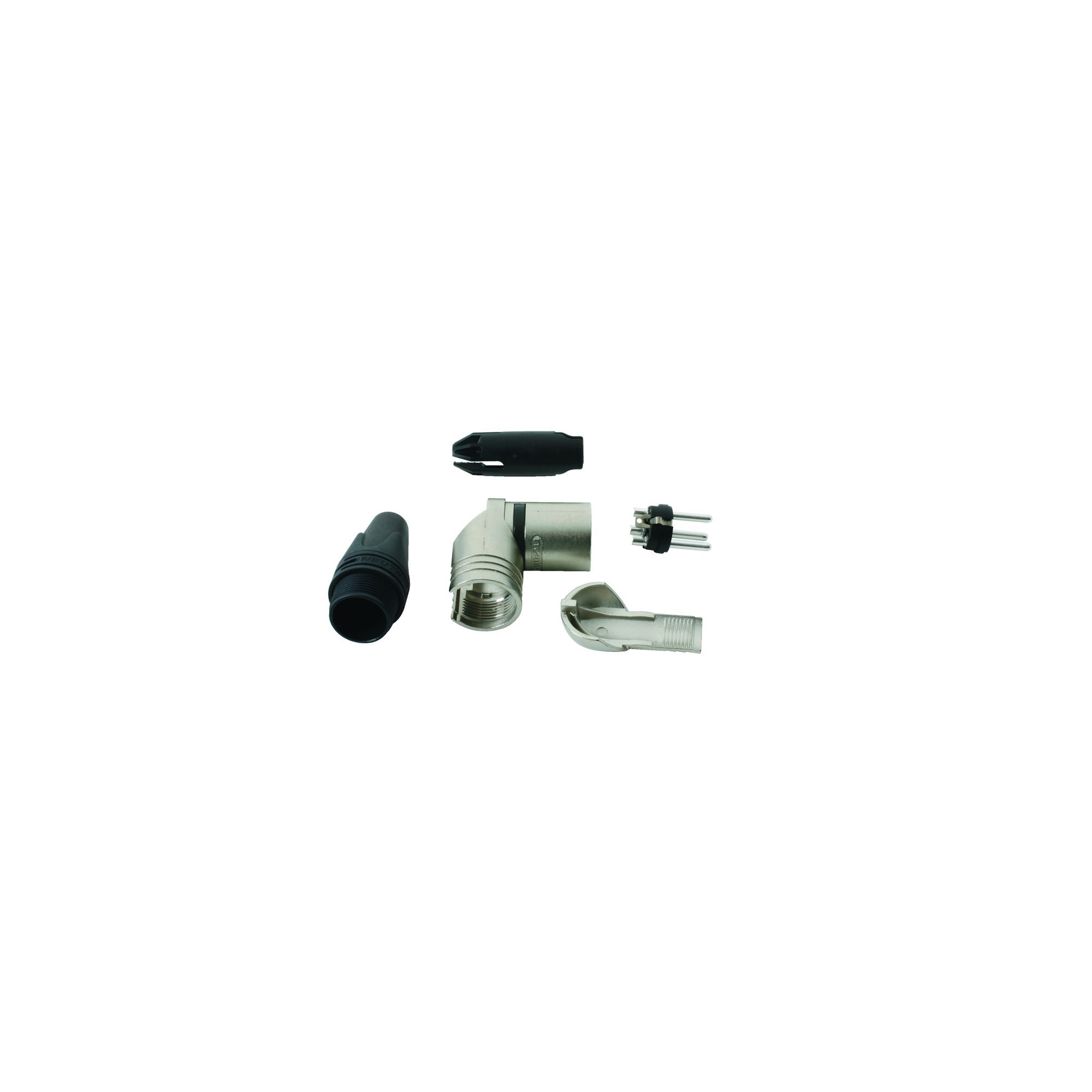 Right Angled XLR Male Silver