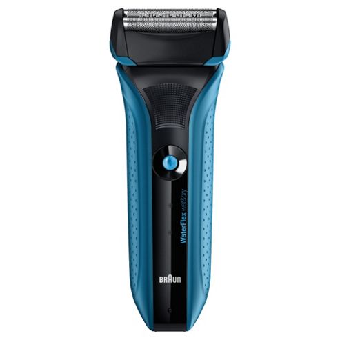 Image of Braun Waterflex Wf2s Blue Wet & Dry Electric Shaver With Swivel Head