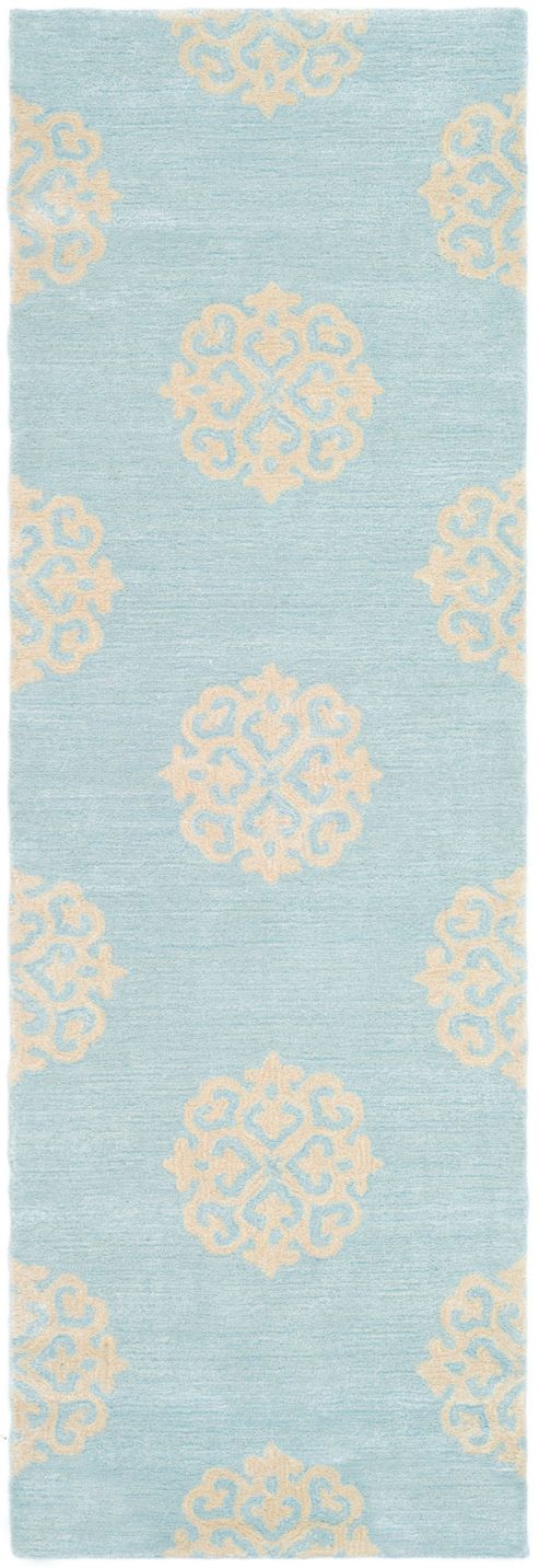 Image of Safavieh Caroline Turquoise Tufted Rug - 244 Cm X 153 Cm (8 Ft X 5 Ft)