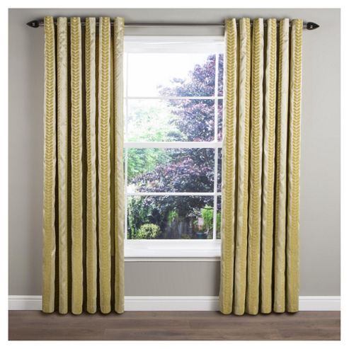 Image of Sierra Lined Eyelet Curtains W117xl137cm (46x54") - - Green