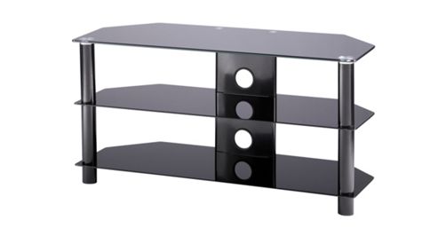 Image of Alphason Essentials Black Tv Stand For Tv's Up To 47 Inch