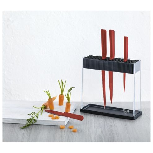 Image of Kuhn Rikon Colori Knife Block Red 4pc
