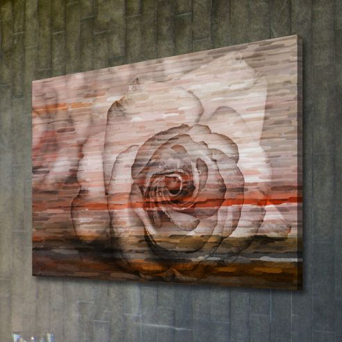 Image of Parvez Taj Sleeping Rose Canvas Wall Art - 61 Cm H X 91 Cm W X 5 Cm D