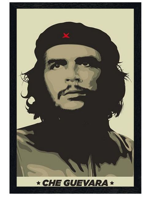 Image of Che Guevara Black Wooden Framed An Original Revolutionary Poster