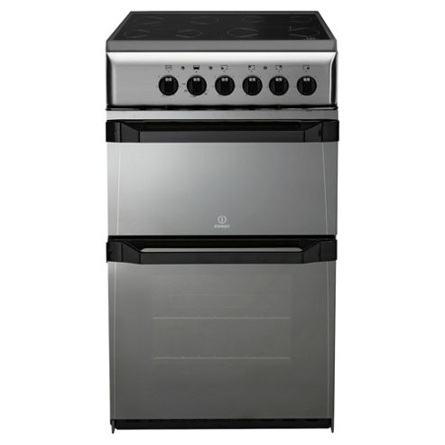 Image of Indesit It50cms, Freestanding, Electric Cooker, 50cm, Moonstone, Twin Cavity, Single Oven