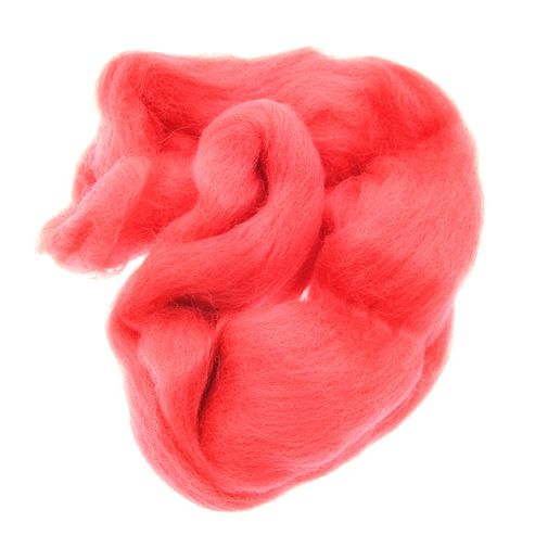 Image of Dhf-r05 Bright Red 20g Falkland Wool Tops