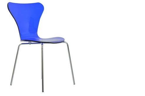 Image of Series 7 Style Blue Gel Acrylic Dining Chair