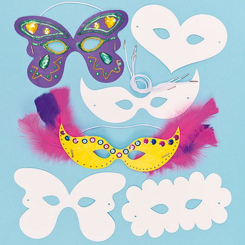 Image of Carnival Mask Craft Blanks (pack Of 12)