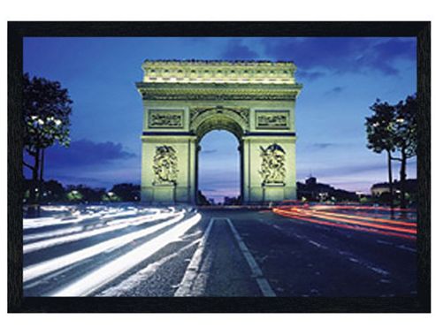 Image of Paris, France Black Wooden Framed Napoleon Arc De Triomphe Poster