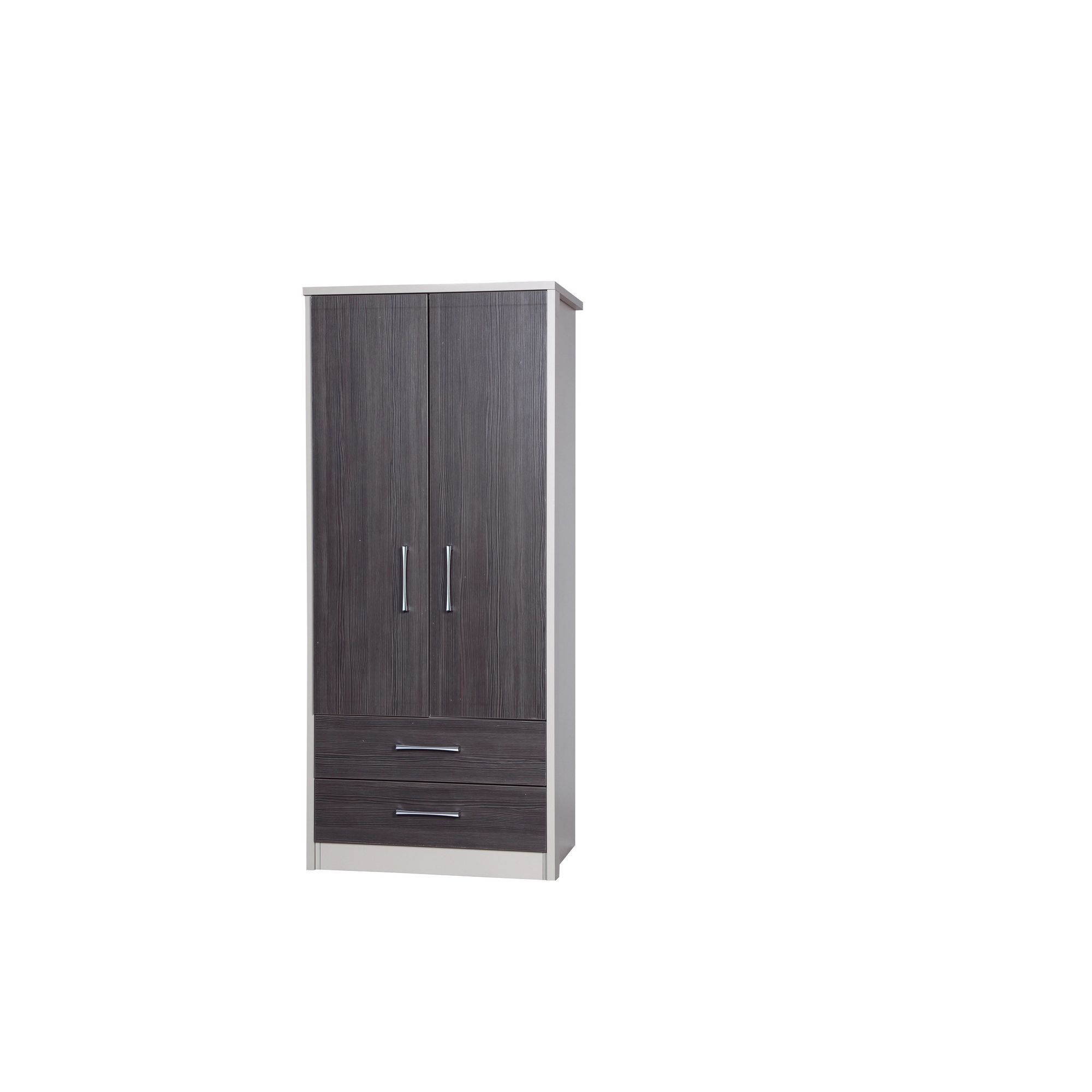 Alto Furniture Avola 2 Drawer Combi Wardrobe - Cream Carcass With Grey Avola at Tescos Direct