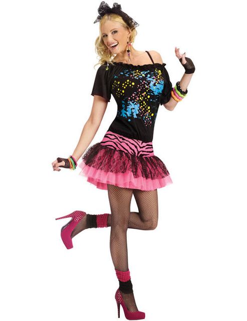 Image of Adult 80s Pop Party Fancy Dress Costume