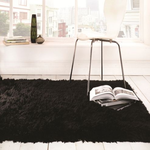 Image of Sumptuous Black 80x150 Cm Rug