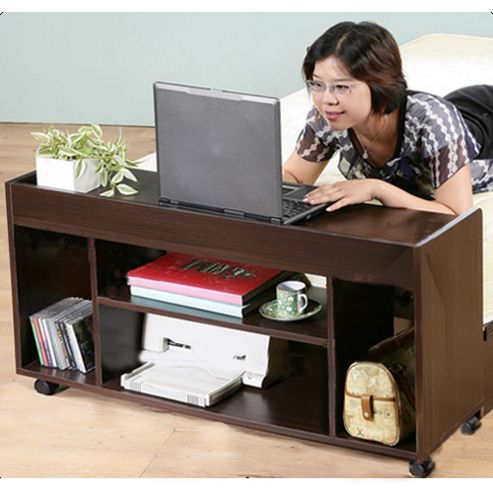 Image of Gamer - Compact Laptop Desk / Computer Game Unit - Dark Oak