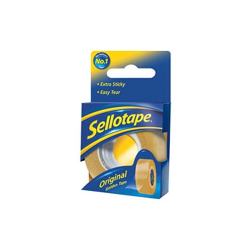 Image of Sellotape Golden Tape 18mm X25 Metres 1443169