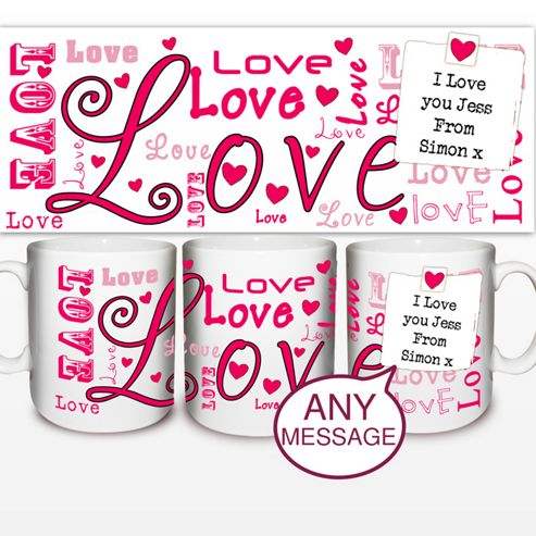 Image of Personalised Lots Of Loves Valentine Mug