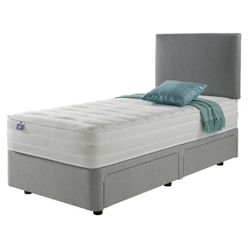 Image of Silentnight Mirapocket 1200 Ortho Memory Non Storage Single Divan Light Grey No Headboard