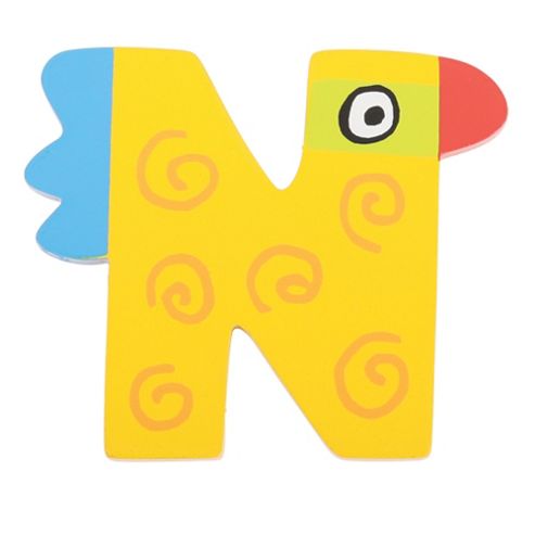 Image of Tatiri Ta514 Crazy Bird Wooden Letter N