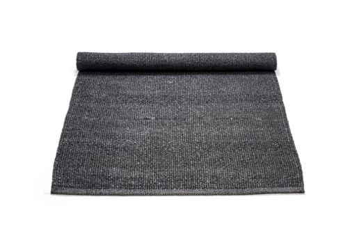 Image of Rug Solid Black Contemporary Rug - 75 Cm X 300 Cm (2 Ft 6 In X 9 Ft 10 In)