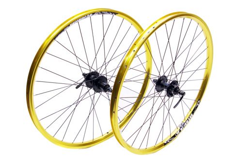 Image of 26" Weinmann Xm280 Rim Shimano Disc Wheelset In Gold