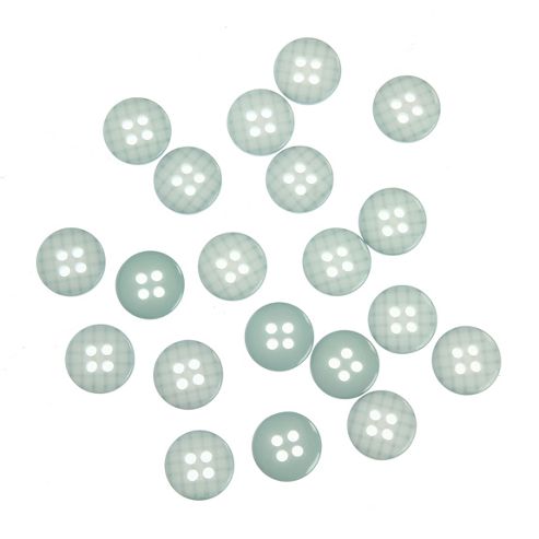 Image of Button Matchbook - Gingham Light Blue/aqua