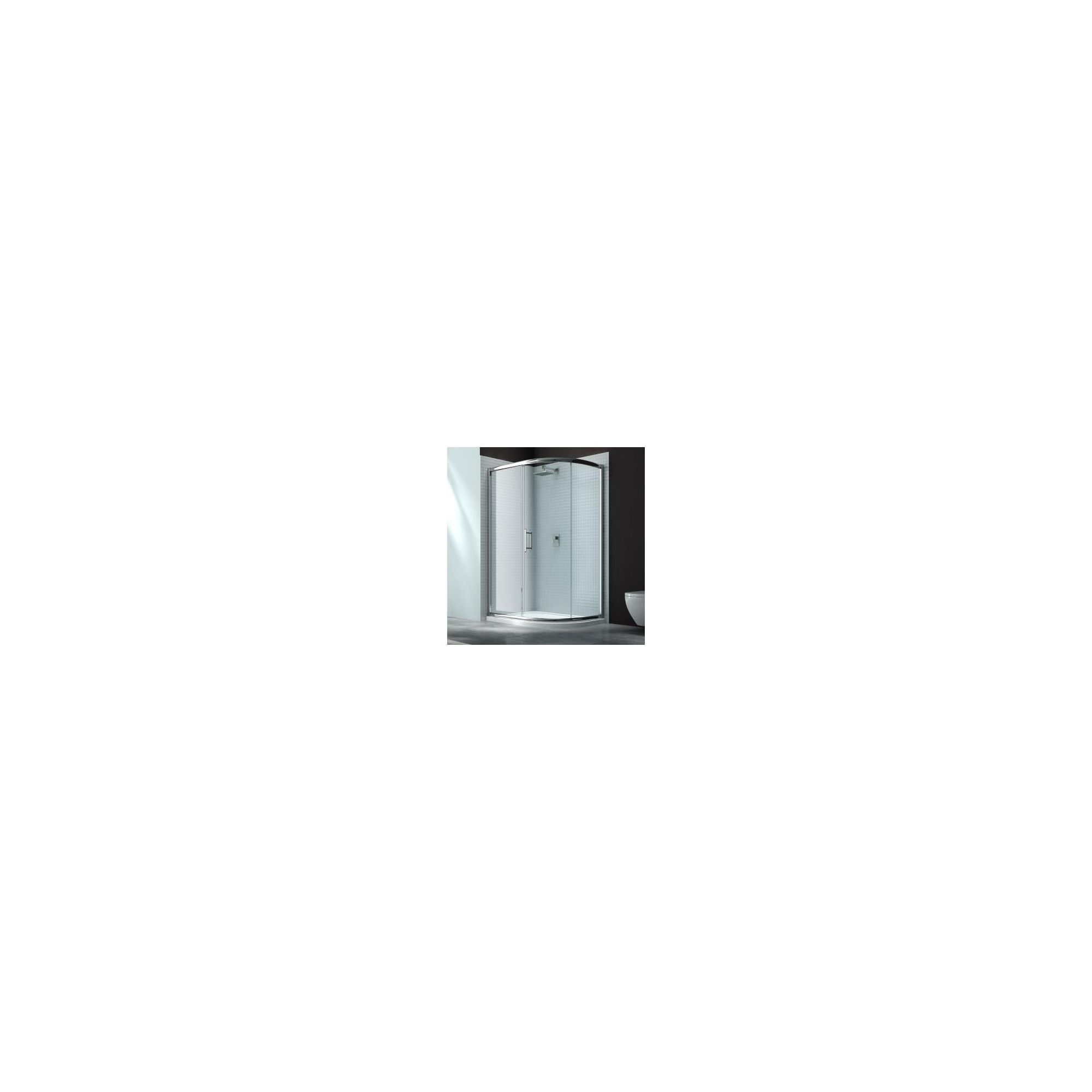 Merlyn Series 6 Offset Quadrant Shower Door, 900mm x 760mm, Chrome Frame, 6mm Glass at Tescos Direct