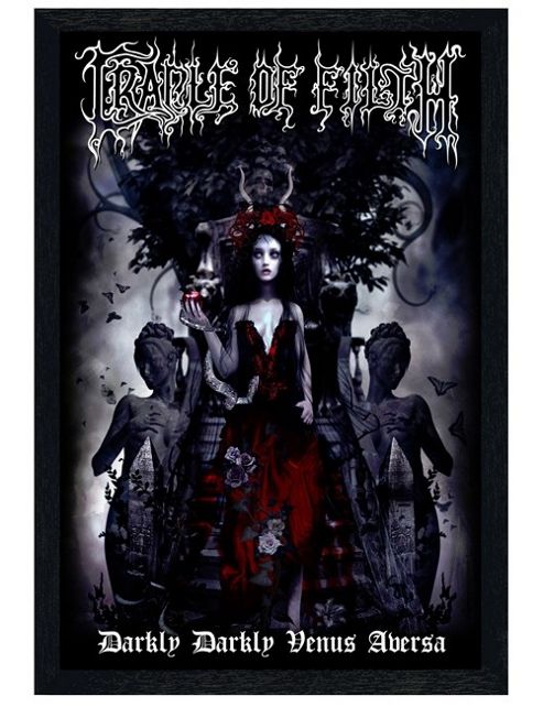 Image of Cradle Of Filth Black Wooden Framed Darkly Darkly Venus Aversa Poster