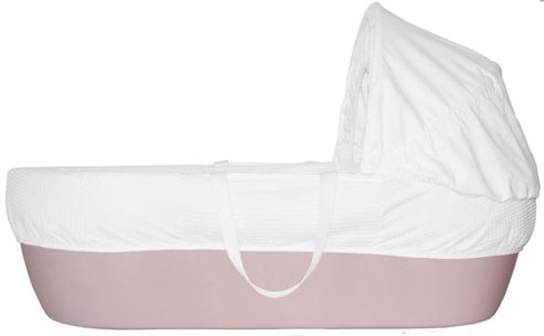 Image of Shnuggle Basket Blossom Pink With White Waffle Dressings