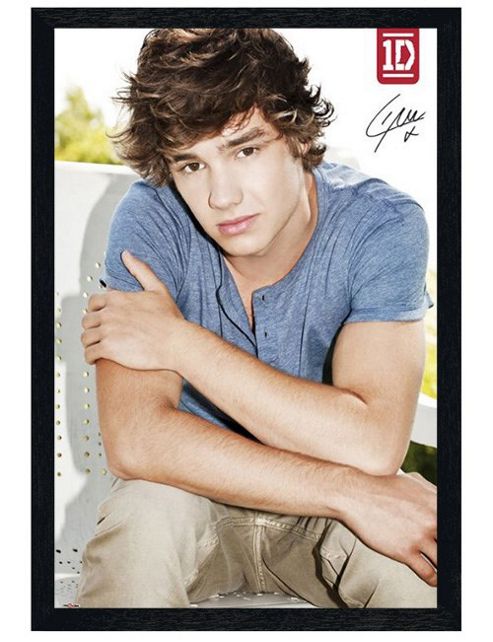 Image of One Direction Black Wooden Framed Liam Payne 1d Poster