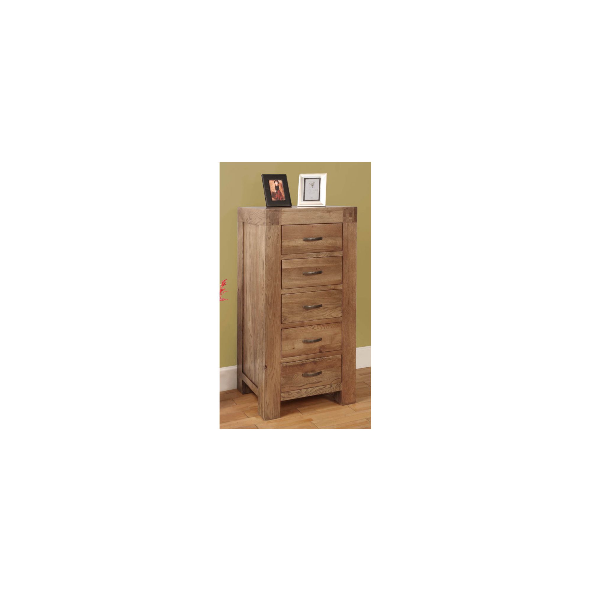 Hawkshead Santana Five Drawer Wellington Chest in Rich Patina at Tescos Direct
