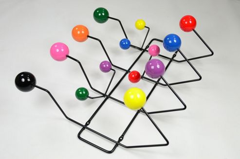 Image of Eames Replica Hang It All Multicoloured, Black Frame