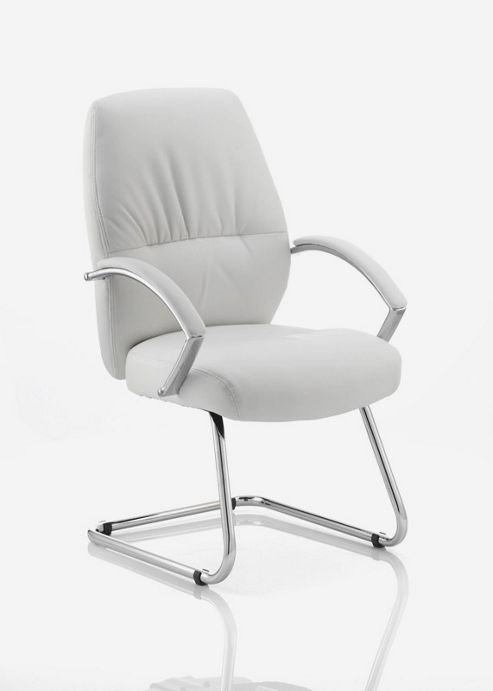 Image of Home & Haus Dune Cantilever Visitor Chair - White