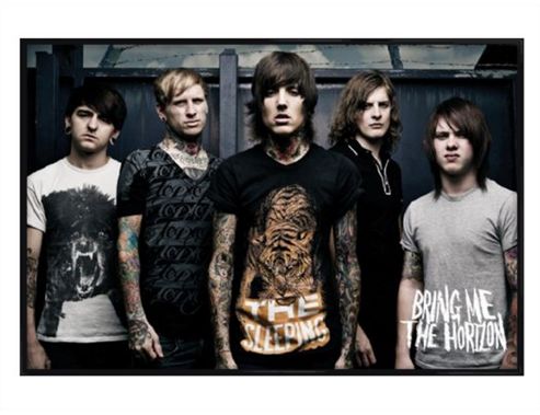 Image of Bring Me The Horizon Group Shot Gloss Black Framed Bmth Poster