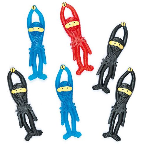 Image of Party Bag Stretchy Flying Ninjas (pack Of 6)