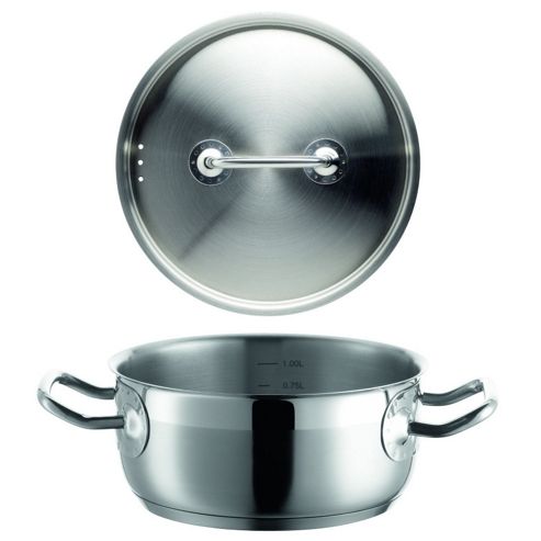 Image of Domestic By Maser Professional I Stainless Steel Casserole With Lid - 1.4 L