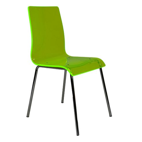 Image of Ava Lime Green Gel Acrylic Dining Chair