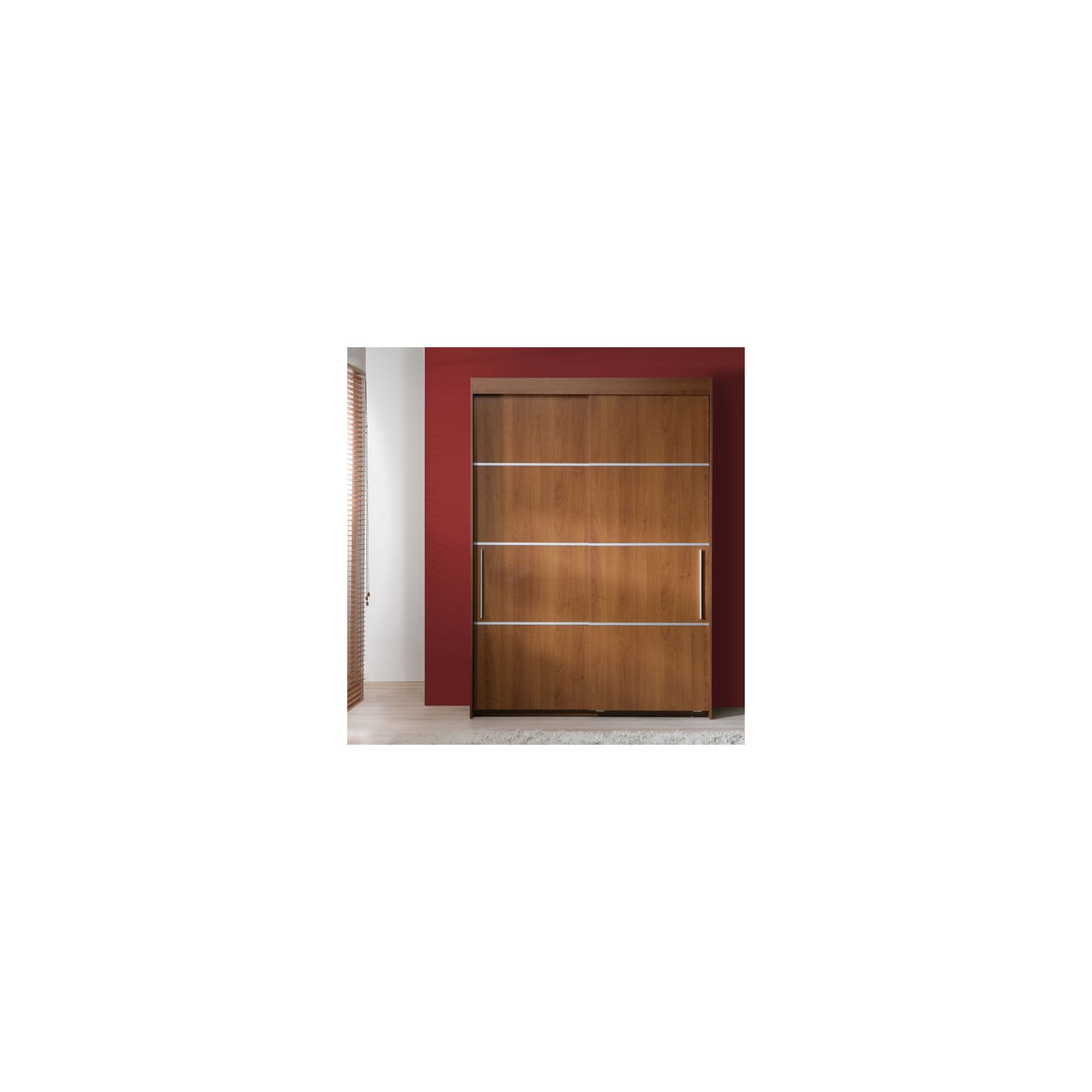 Ideal Furniture Nikko Slider Wardrobe in Walnut at Tesco Direct