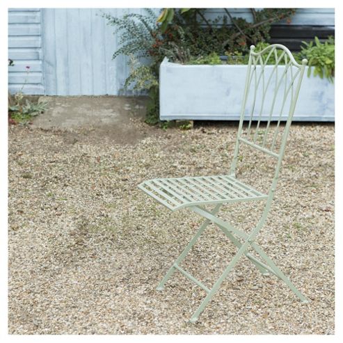 Image of Ornate Metal Folding Bistro Chair