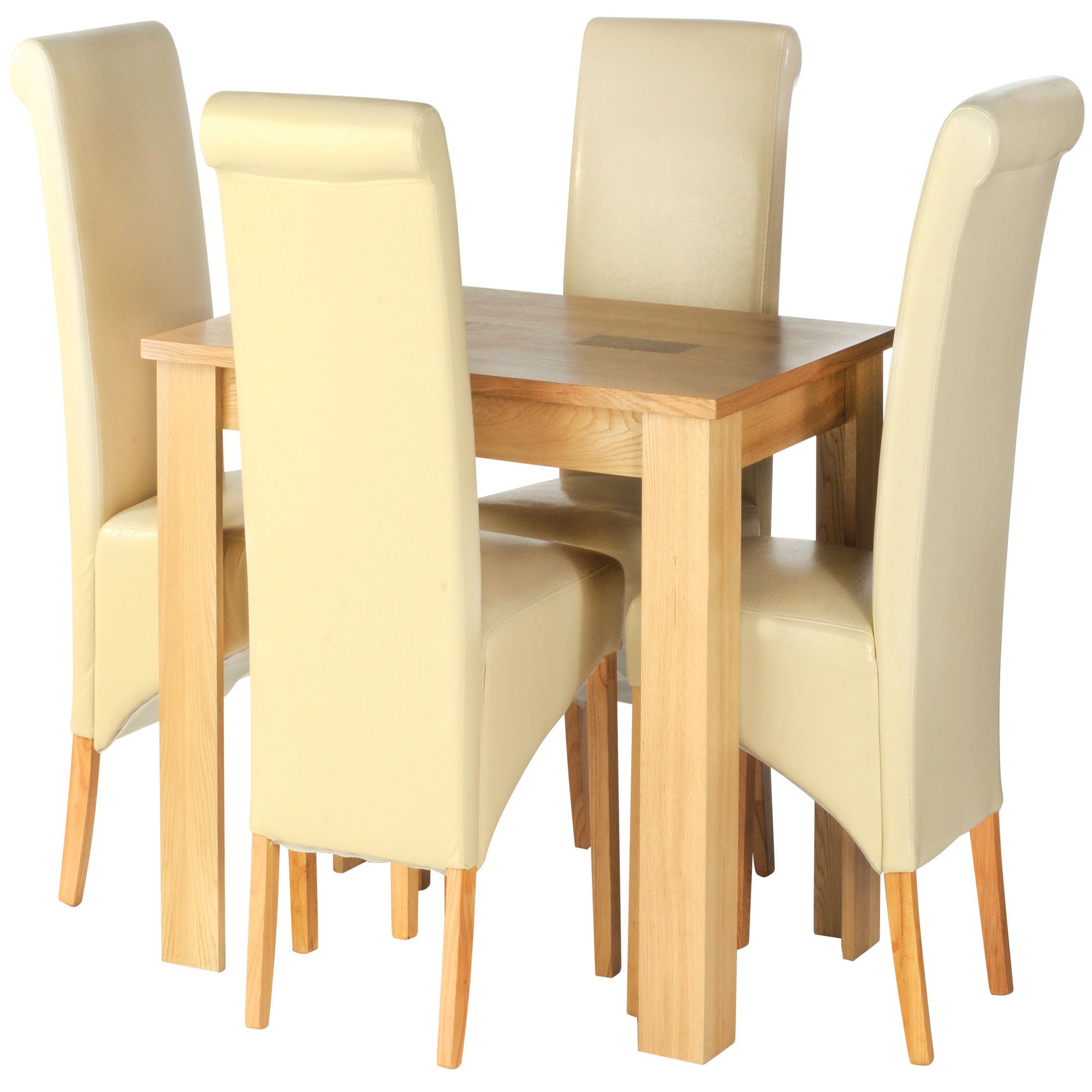 Thorndon Wellington 5 Piece Dining Set Natural Light Oak and Walnut at Tesco Direct