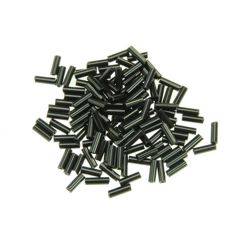 Image of Czech Bugle Bead Op Black