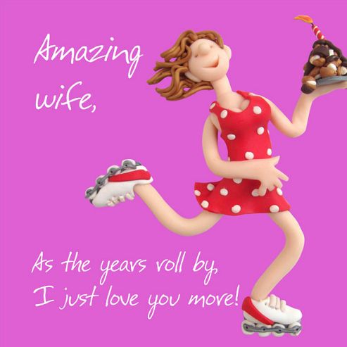 Image of Holy Mackerel Amazing Wife. I Just Love You More Greetings Card