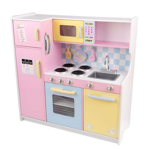 Image of Kidkraft Large Pastel Pretend Play Kitchen