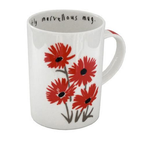 Image of Lisa Stickley Red Fig Daisy Bone China Mug