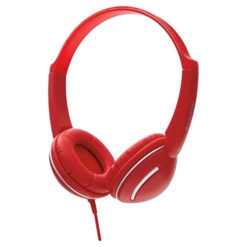 Image of Groov-e Gv897 Streetz Stereo Headphones With Volume Control Red