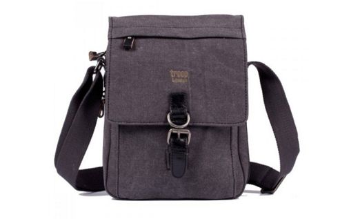 Image of Trp0211 Troop London Classic Canvas Across Body Bag Black