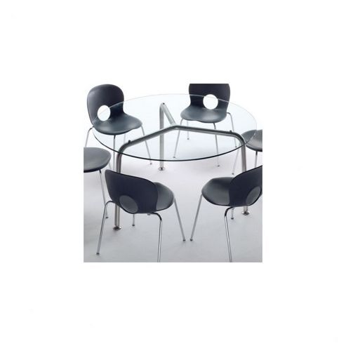 Image of Rexite Convito Round Table - 135cm - Matt Glass