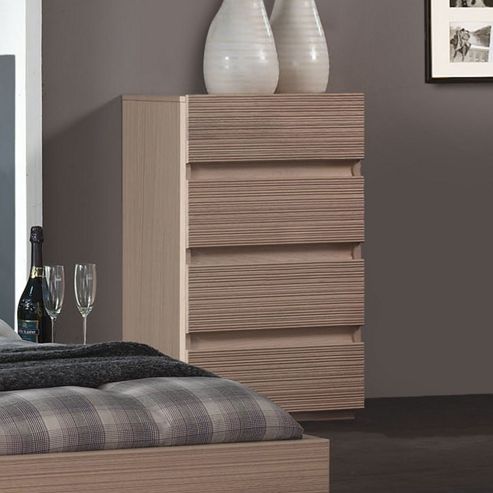 Image of Sleepline Diva 4 Drawer Narrow Chest - White Mat Lacquered