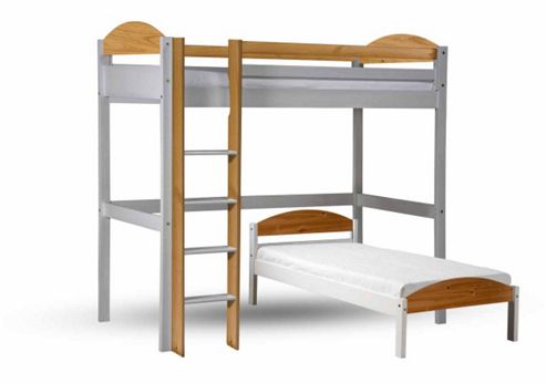 Image of Maximus L Shape High Sleeper White And Antique