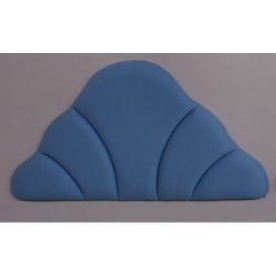Amani Shell Upholstered Headboard in Velour Cornflower - Double