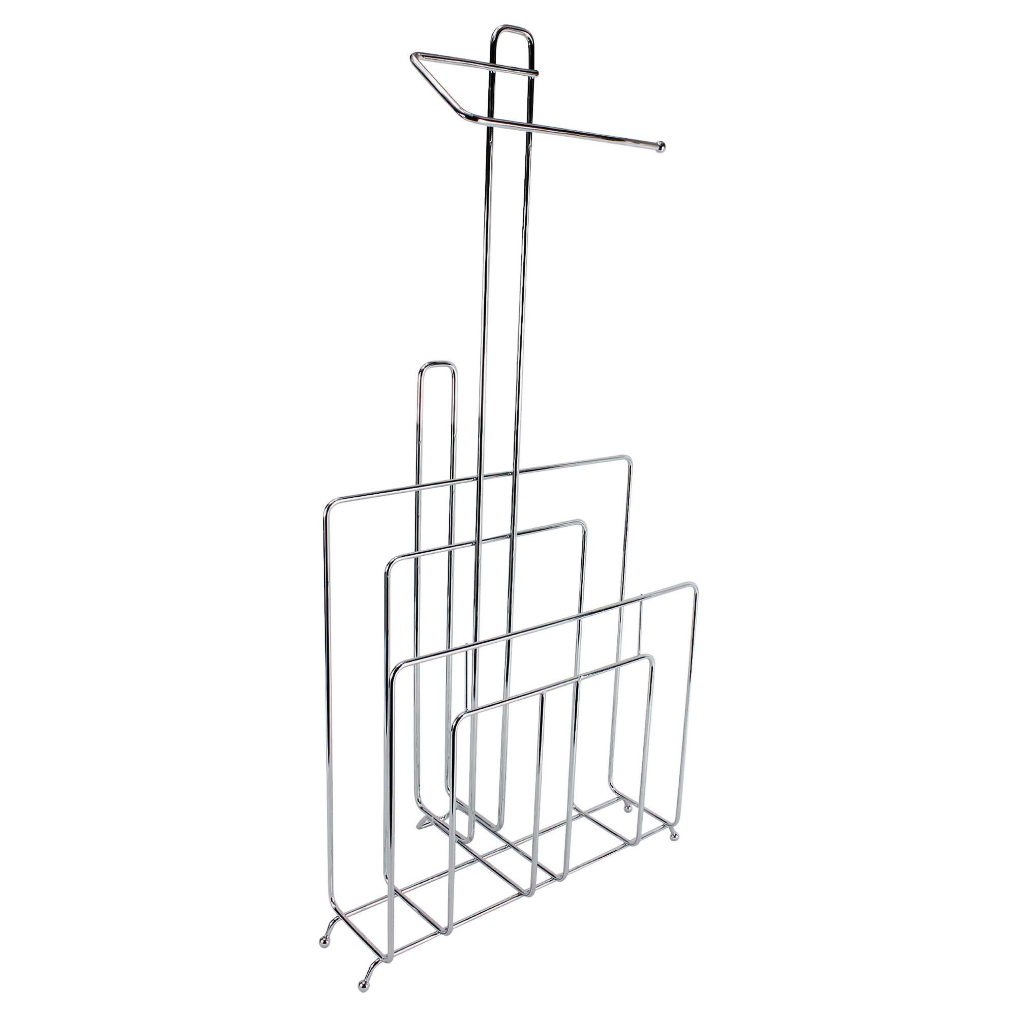 Tesco Toilet roll holder and storage, with magazine rack Tesco Toilet roll holder and storage, with magazine rack
